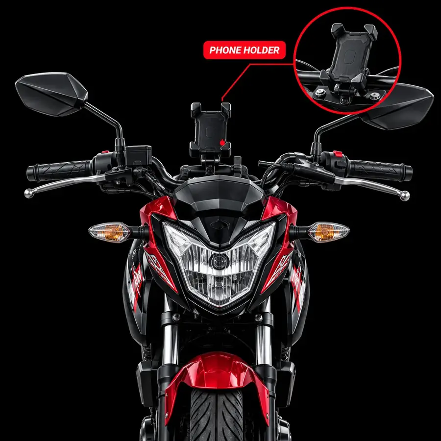 Phone holders for navigation on CeylonGoBikes rentals